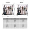 Чехол для подушки K-pop Girl B-Babymonster Печать Полиэстер Чехол для подушки Подарок Чехол для декоративной подушки Дом Молния 40X40см