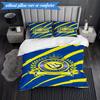 3PCS Al-Nassr Football Club Crest Printed Soft Bedding Set,Including 1pc Duvet Cover And 2pcs Pillowcases Perfect for Bedroom, Dormitory, Fan gift