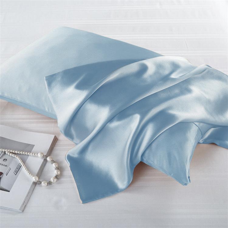 Rectangle 100% Mulberry Silk Pillowcase with Zippered Closure Modern Minimalist Style Plain Design for Home Bedding