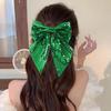 Hairpin Bow Theme Sparkling Sequins Long Ribbon Hair Clip Bright Color Lightweight Back Head Hair Claw Hair Accessories