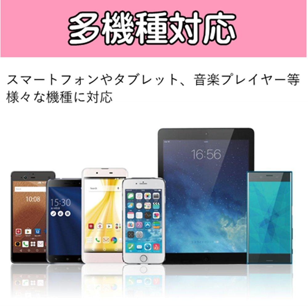 Stereo Earphones White X Light Pink with a Cute Design That Colors Your Ears EHP-CN600A5 EHP-CN600A5 Canal-type