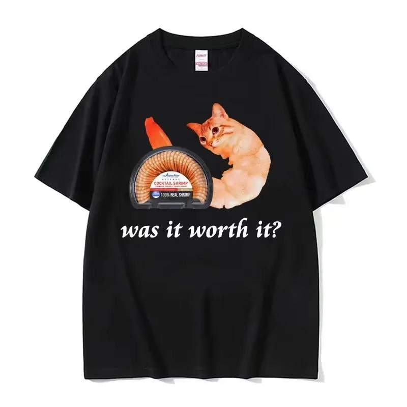 I Eat Cement Funny Meme Cat Print T-Shirt Unisex Y2K Gothic Round T-shirt Print Crew Neck Lightweight Casual T Shirt