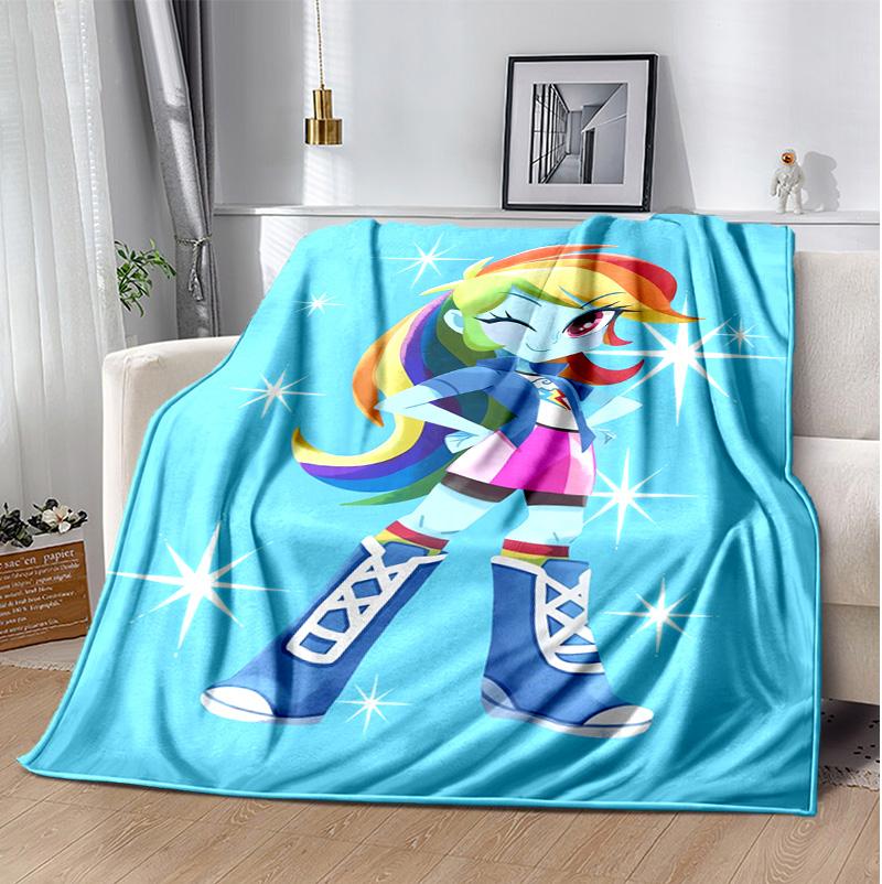 Rainbow Dash Flannel Blanket Soft Warm All-Season Throw, Design for Camping, Car Travel, Hiking Sofa, Bed, Office Perfect Gift for Parties