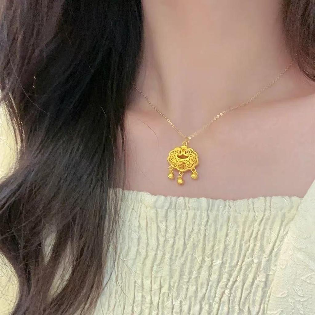 Простой темперамент Золотое колье-бини женское