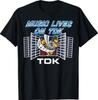 Ретро футболка TDK 80-х Винтажный стиль Повседневная одежда