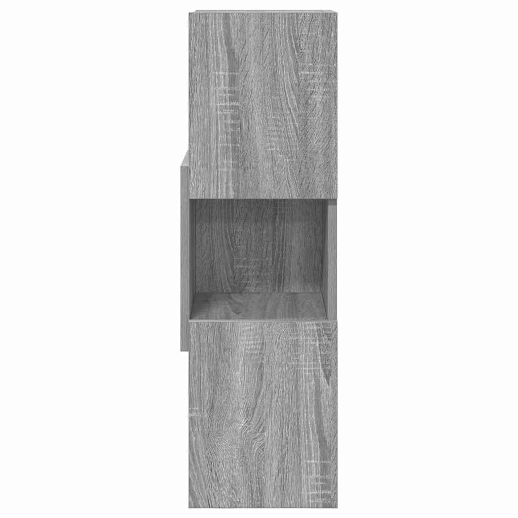 Corner Cabinet 25.5x25x80cm Engineered Wood Sonoma Grey