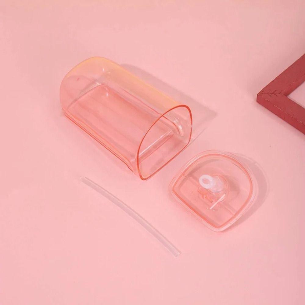Cartoon Bus Straw Cup 500ml Children Water Jug Kawaii Bus Plastic Water Bottle  Home Use