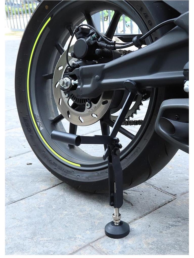 Portable Motorcycle Lift Stand and Chain Cleaner Tool