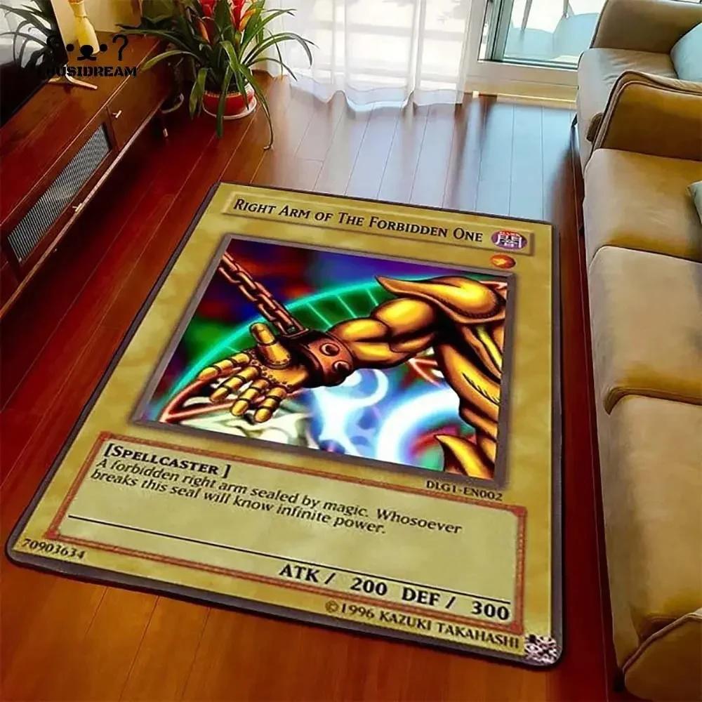 Ковер-коврик с изображением карт Аниме Yu Gi Oh, Мультяшный коврик для пола, Мягкий ковер для гостиной, спальни, комнаты подростка, Рождественский подарок