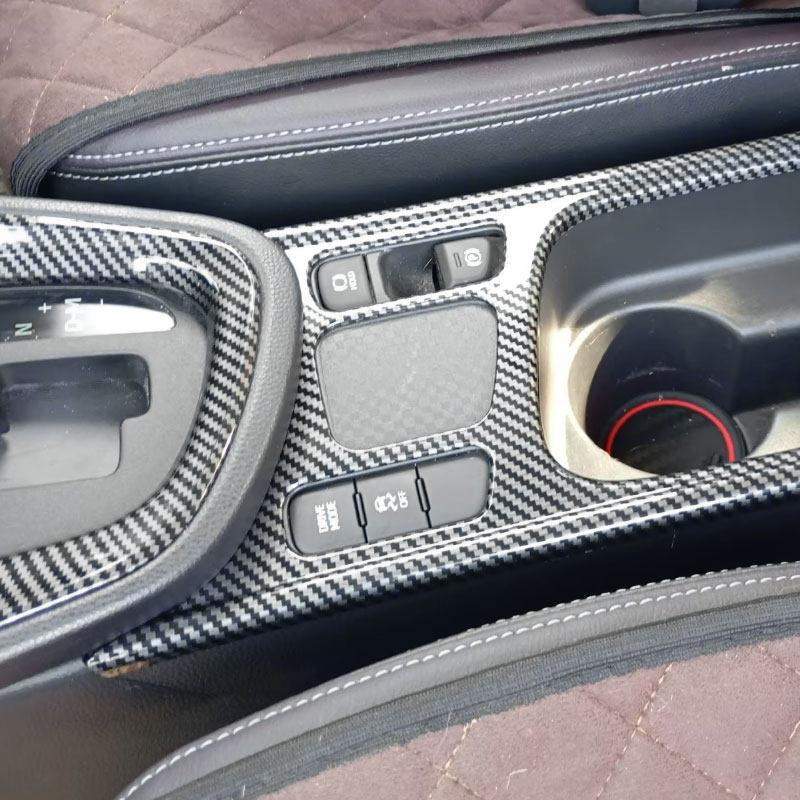 For Toyota Yaris CROSS 2021 2022 ABS Car Accessories Center Control Gear Shift Panel Frame Trim Carbon Fiber Style/Glossy Black