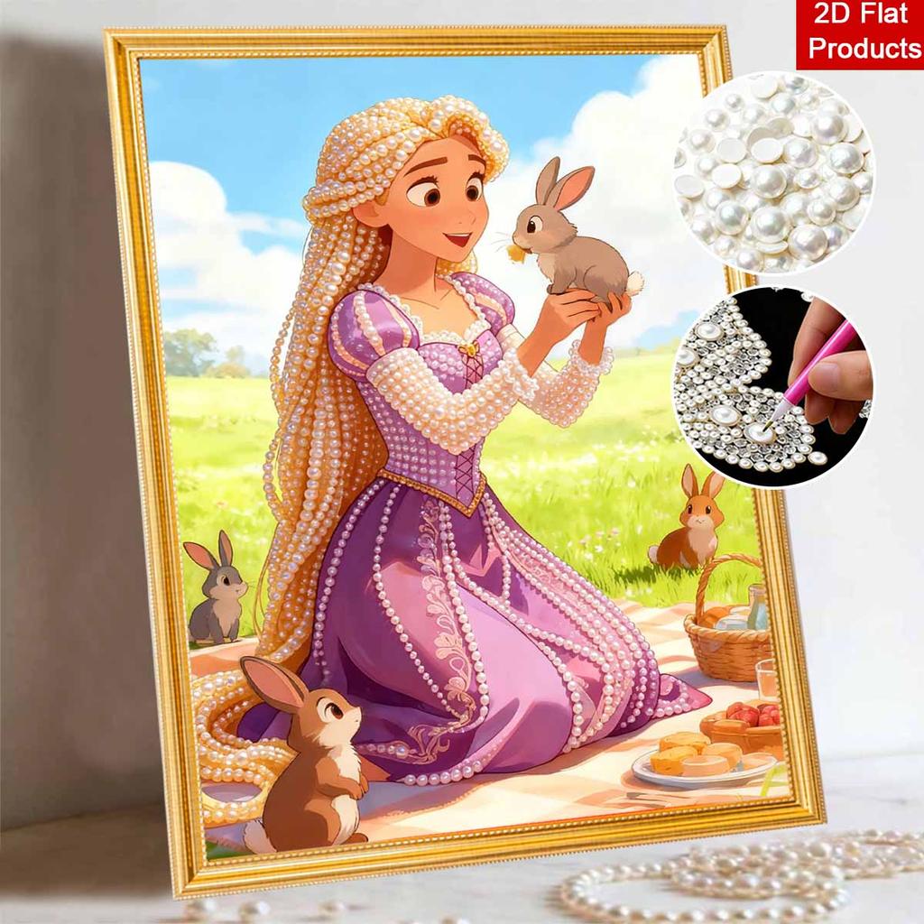 Disney Рапунцель жемчужная живопись ручная работа DIY жемчужное искусство живопись простая гостиная подвесная картина украшение
