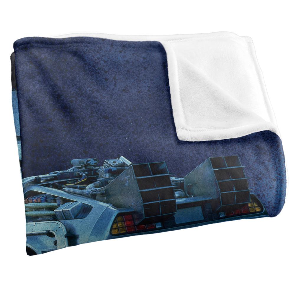 Back To The Future Silky Delorean Supersoft Blanket