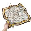 Light Luxury Classic Four-leaf Clover Silk Silk Scarf Women's Light Luxury High-grade Mulberry Silk Scarf Business Gift Square Scarf Scarf