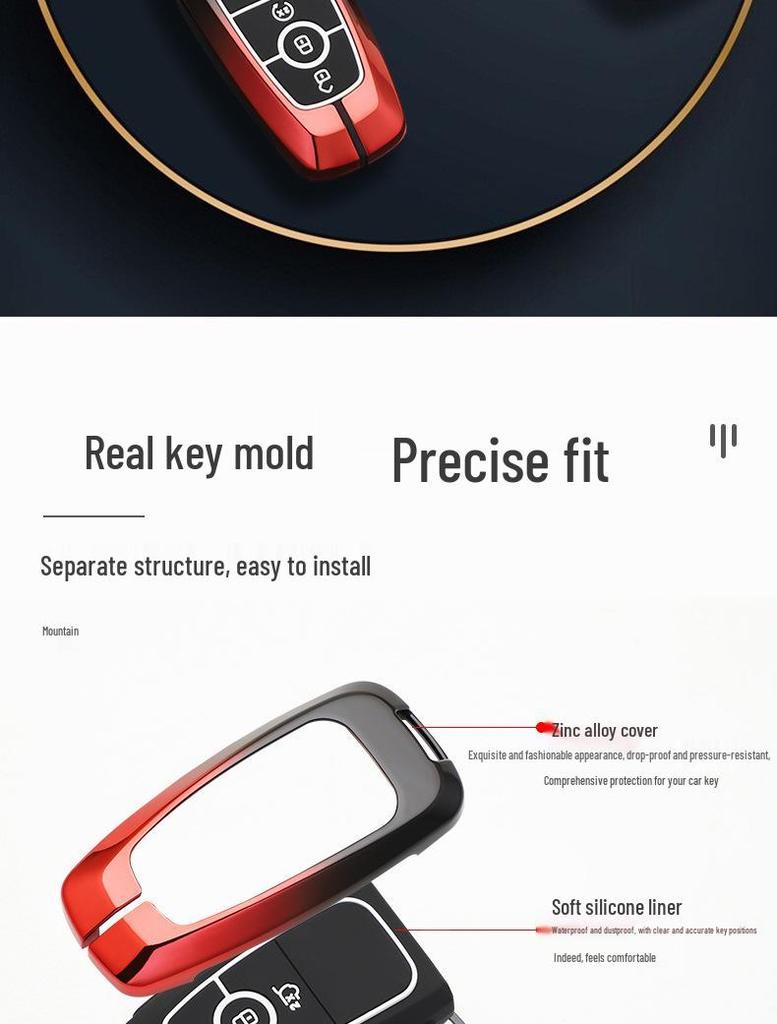 Совместимый металлический чехол для ключа для моделей Lincoln: Corsair, Aviator, Navigator, MKX, Continental, MKZ, MKC