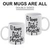 1pc 11oz White Ceramic Coffee Mug, Double-Sided Humor Print, Perfect for Daily Coffee or Tea, Home Desk or Office, Gift for Friends or Coworkers