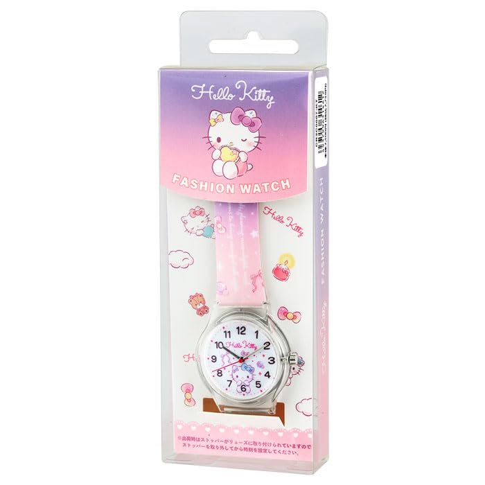 Sanrio Hello Kitty Пластиковый чехол Часы Розовый Фиолетовый [Sanrio] J-AXIS CR2C0007-KT Женские