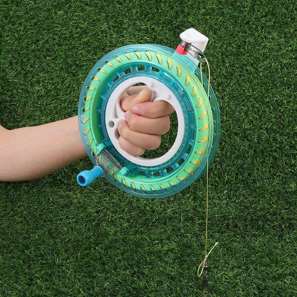 Outdoor Game Twisted String Line Fying Kites Kite Reel String Flying Winder Fire Wheel Handle Tool