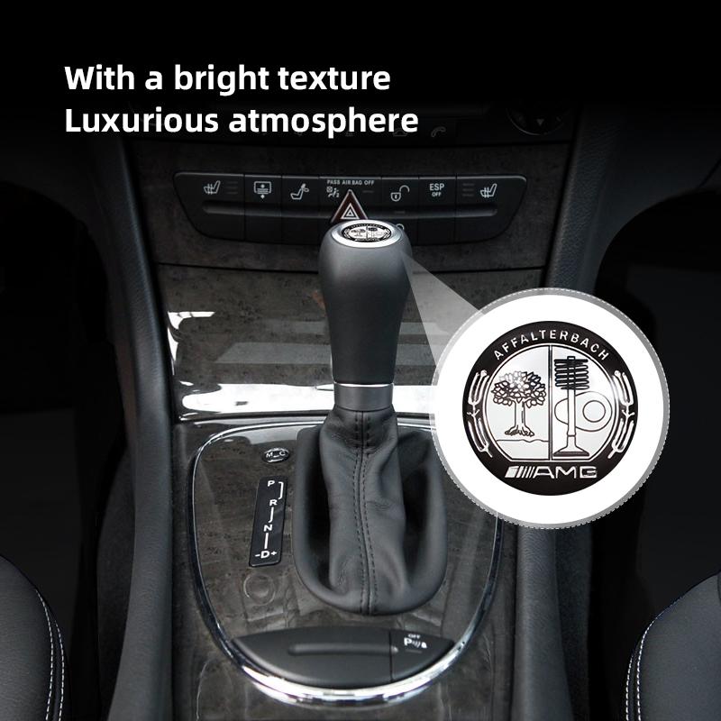 Наклейка на рычаг переключения передач для автомобиля GLC GLB, эмблема ручки переключения для Mercedes Benz AMG W203 W206 W220 W205 W211 W212 W201 W210 W10