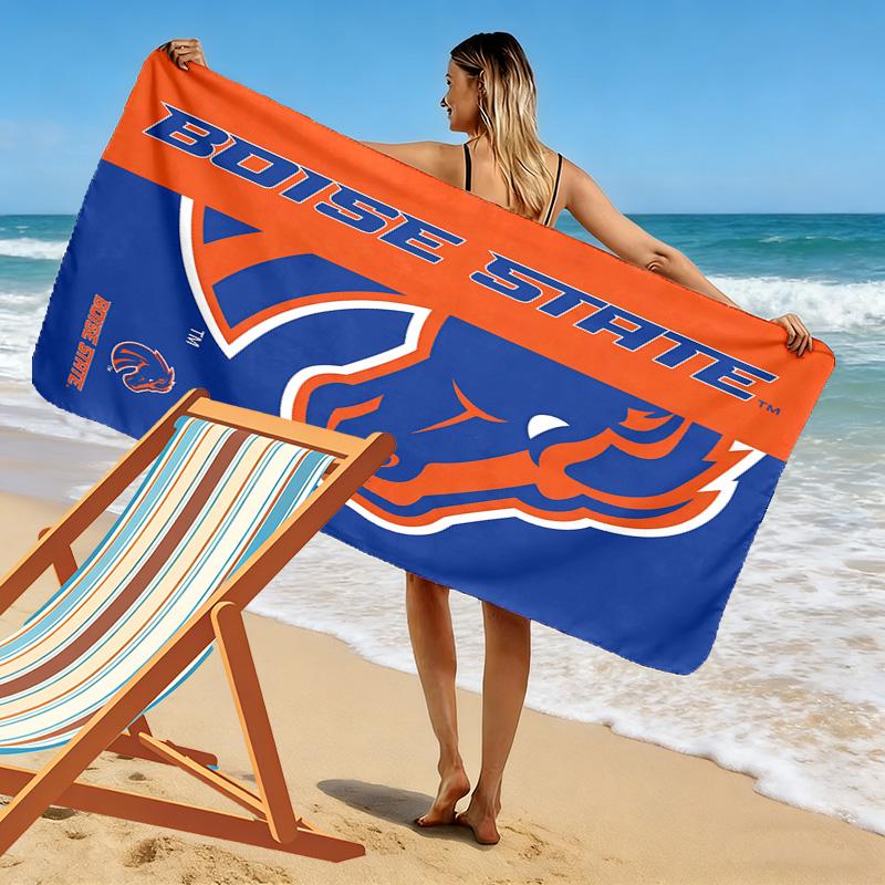 Boise State Broncos Print Beach Towel, Large Soft Quick Dry Towel for Beach Camping Swimming
