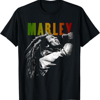 Футболка с принтом Боба Марли Rastaman Vibration, выстиранная
