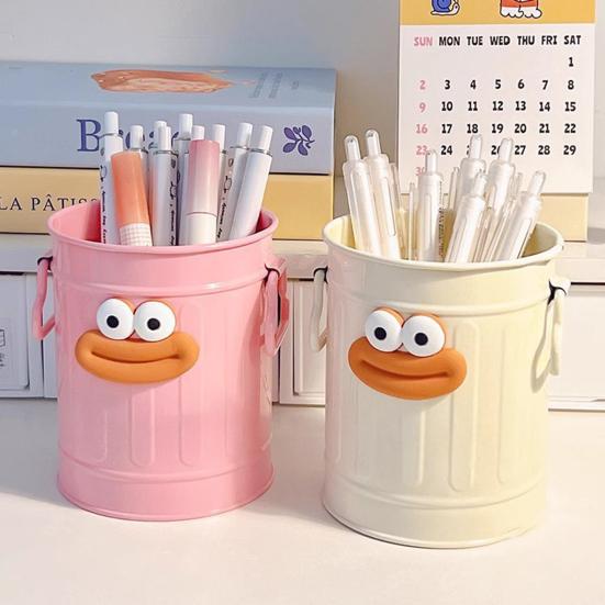 Cartoon Pen Holder Large Capacity Storage Organizer for Pens Pencils Markers Crayons Desk Storage Container for Home Office