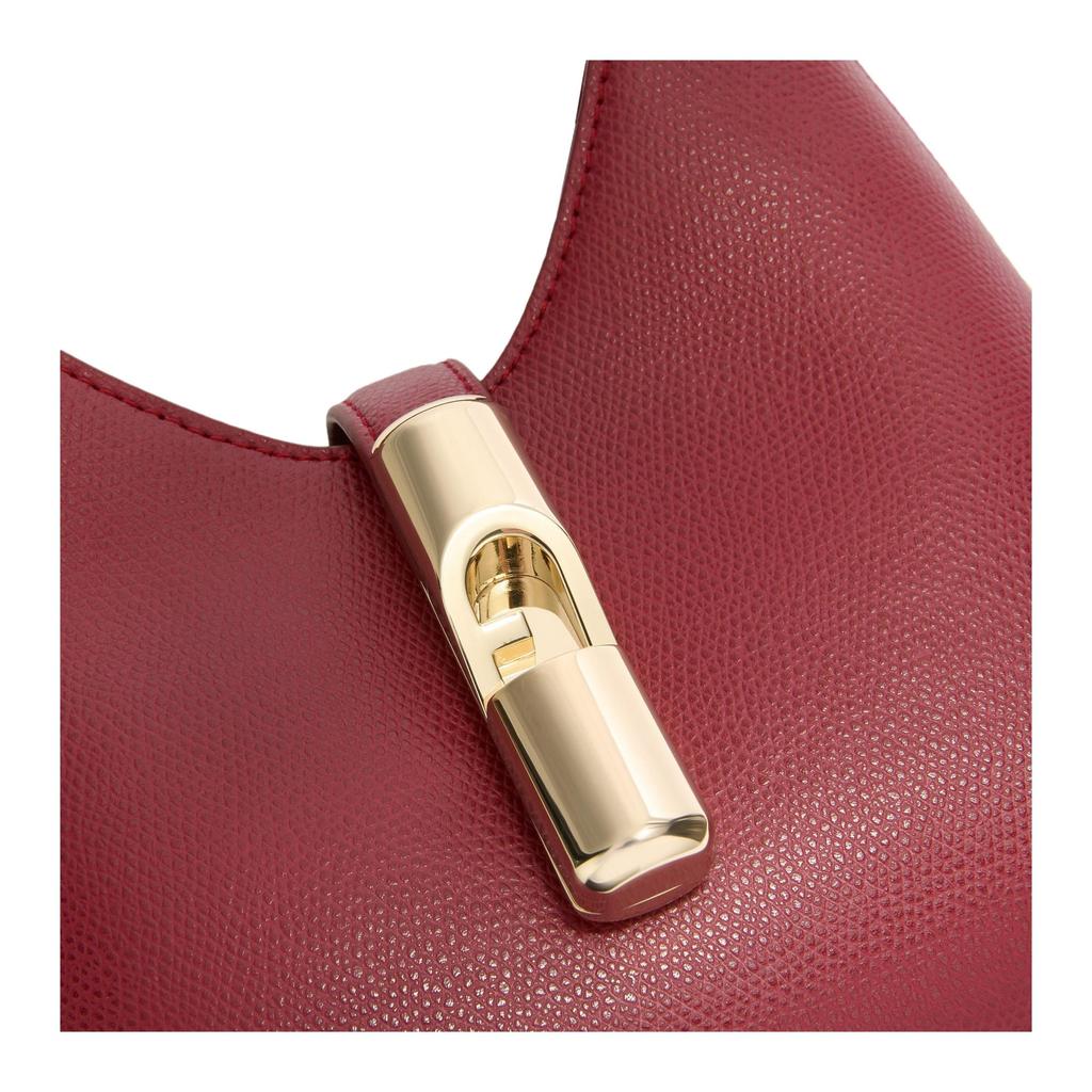 Furla Textured Leather One Shoulder Handbag Mini Women's Cherry Red WE00876-ARE000-CGQ00