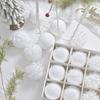 12 Piece Ornament Set Decorative Hanging Balls Lace Christmas Ornaments
