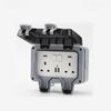 IP66 Уличная влагозащищенная розетка USB с защитой от утечки Зарядная вилка Уличный водонепроницаемый корпус с выключателем и розеткой