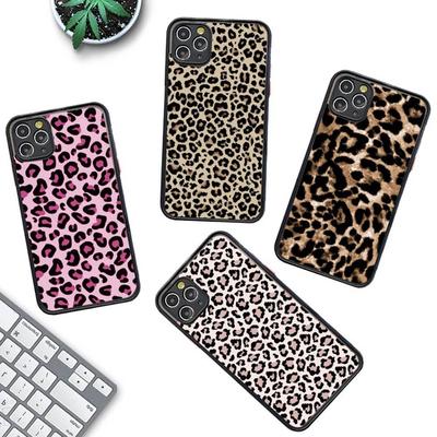 Leopard Cheetah Print For IPhone 16 15 14 13 12 11 Pro Max X XS MAX Plus Translucent Black Phone Cover