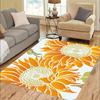 1Pcs Sunflower Green Plant Printed Kitchen Rug Anti-Fatigue Kitchen Rug Waterproof Non-Slip Rugs Set Runner Rug Bedside Rug Absorbent Carpet