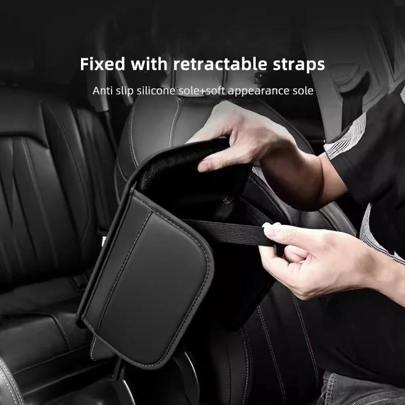PU Leather Car Armrest Box Pad with Storage Bag for Jeep Renegade Wrangler JK JL Grand Center Console Protector Auto Accessories ALV1