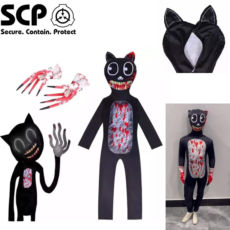 Sirenhead Cartoon Cat Onesie Costume For Kids Halloween Cosplay Outfit Terror Game-inspired