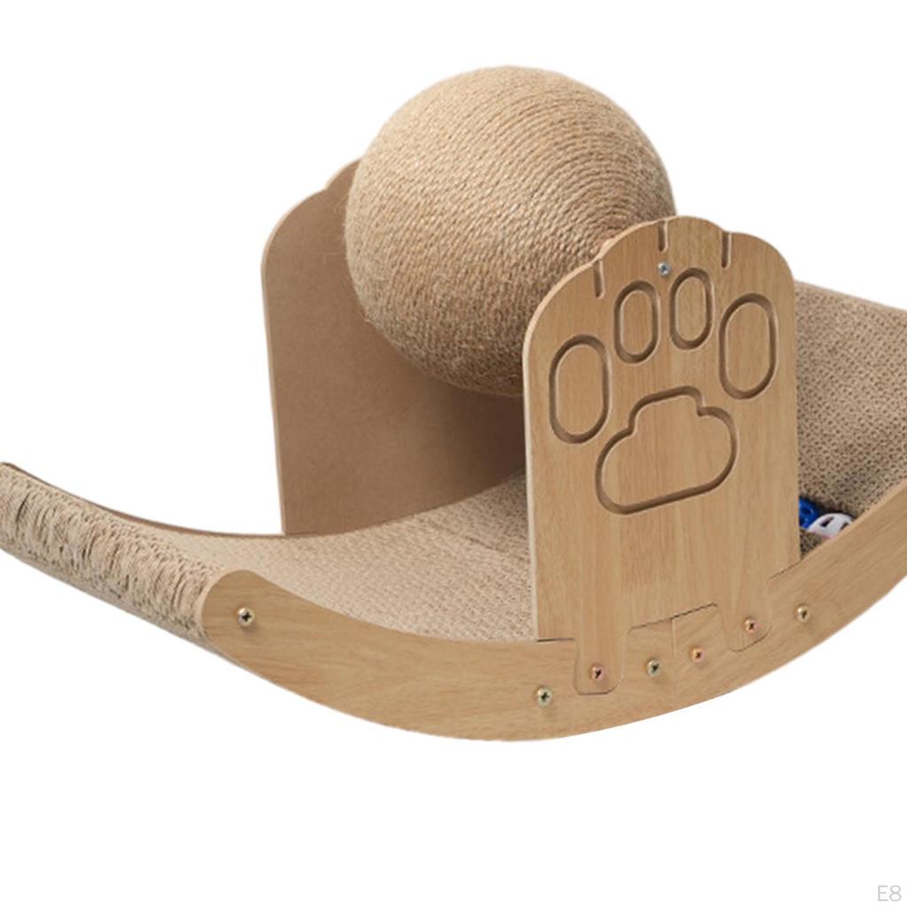 Картонная когтеточка для шезлонга с игрушкой-мячом Когтеточка для кошек Диван для котят