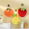 Coral Velvet Hand Towel Soft Absorbent Cartoon Fruit Design with Hanging Rope Quick Drying Household Lazy Hand Wipes Towel