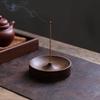Solid Wood Incense Holder - Handcrafted Circular Incense Burner for Tea Ceremony, Agarwood Tray Stand & Incense Base