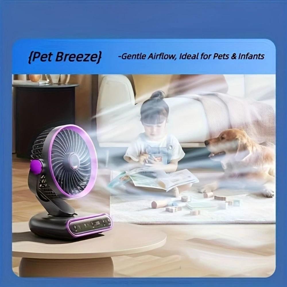 4 Modes High-Power Electric Fan Adjustable Tilt Household Air Circulator Office