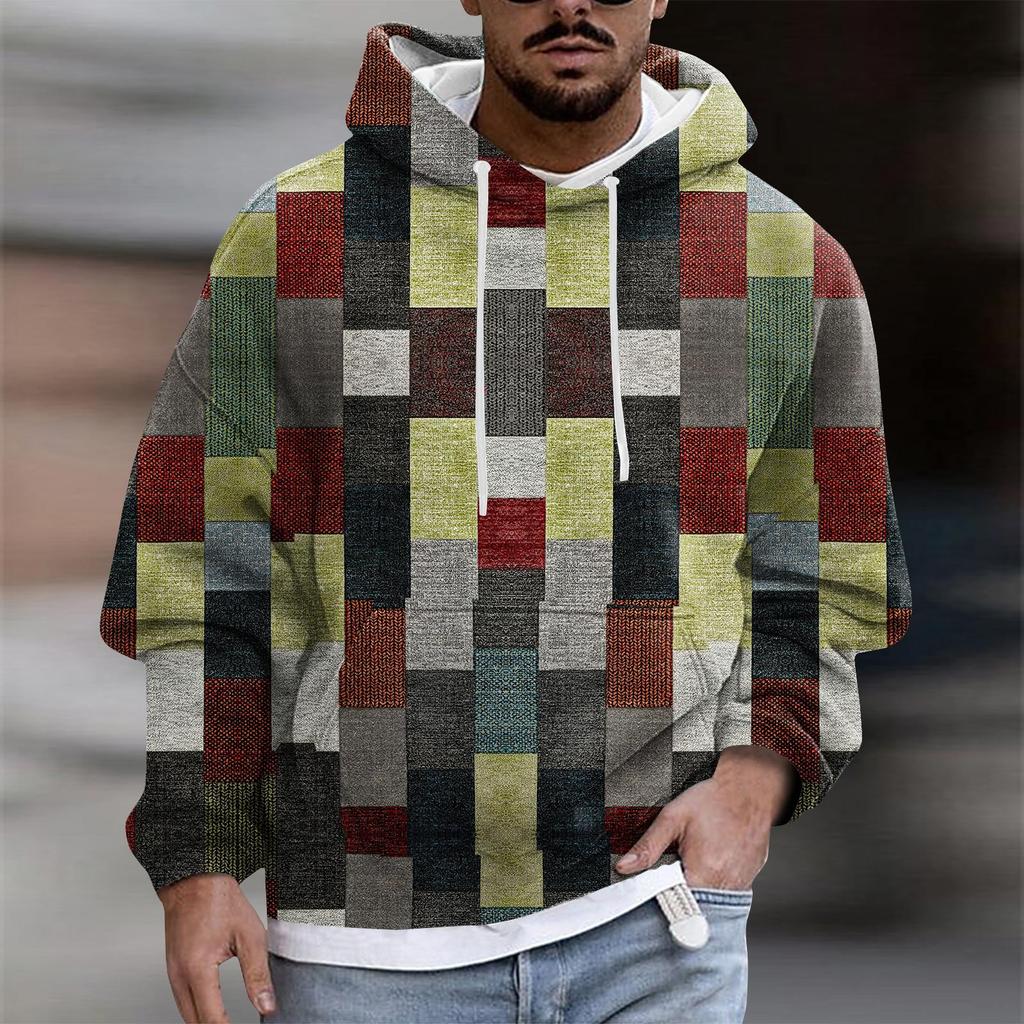 Fashion Print Loose Men's And Women's Long Sleeve Hooded Sweater