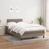 Cadre de lit avec matelas - Maison Exclusive - 120x190 cm - Tête de lit réglable - Tissu taupe