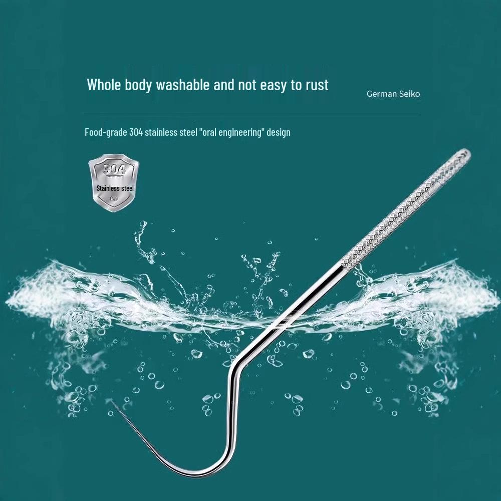 Портативные ультратонкие зубочистки-флоссы из нержавеющей стали с металлической коробкой - Семейная упаковка