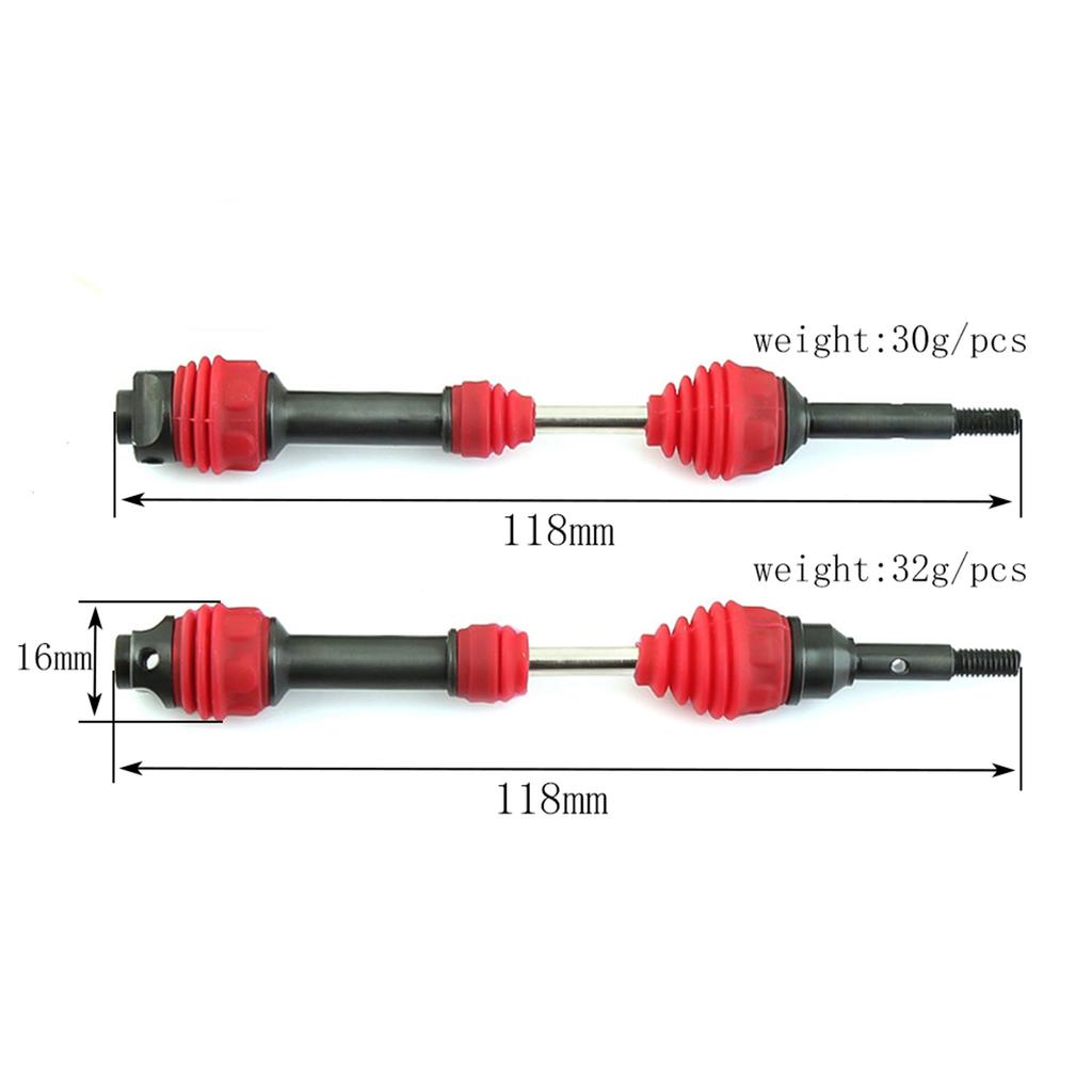 4 Pcs Rr Drive Shaft Steel Driveshaft CVD Replacement for Slash Rustler Hoss VXL 4X4 1/10 Remote control Car