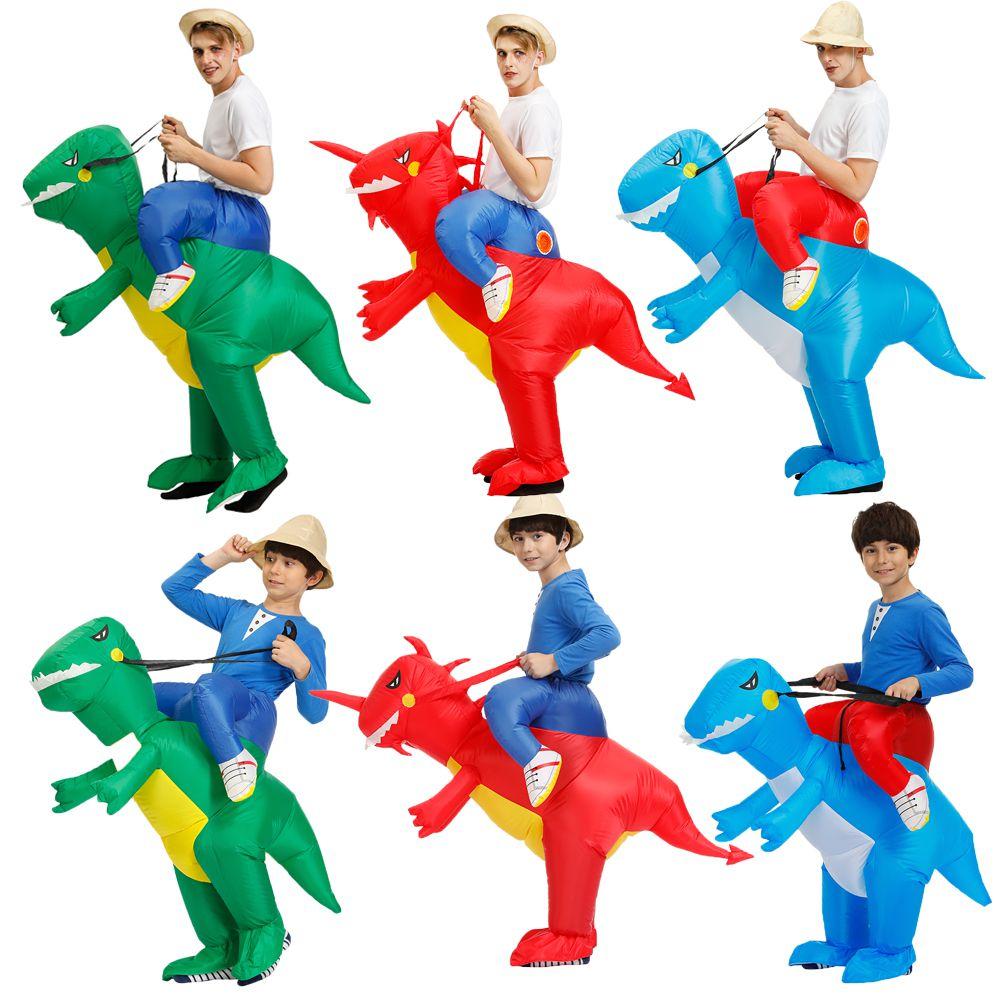 Vibrant Inflatable Dinosaur Costume For Adults And Children Perfect For Halloween Parties