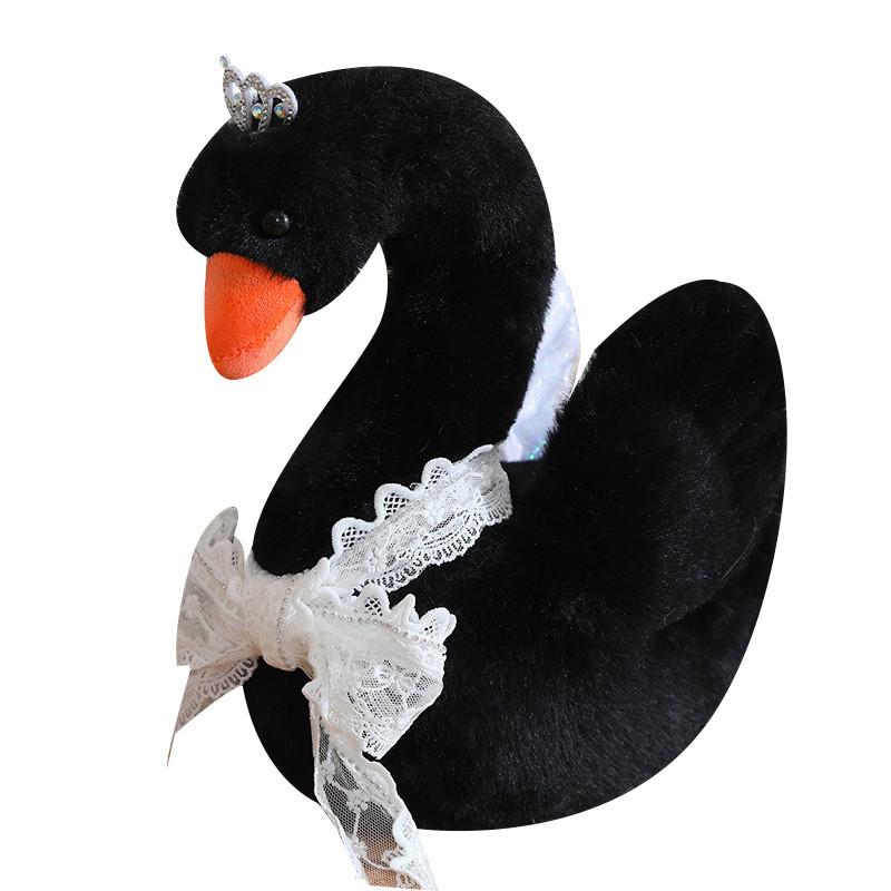 Adorable White And Black Plush Swan Stuffed Animal Doll For Home Decoration And Gift Giving