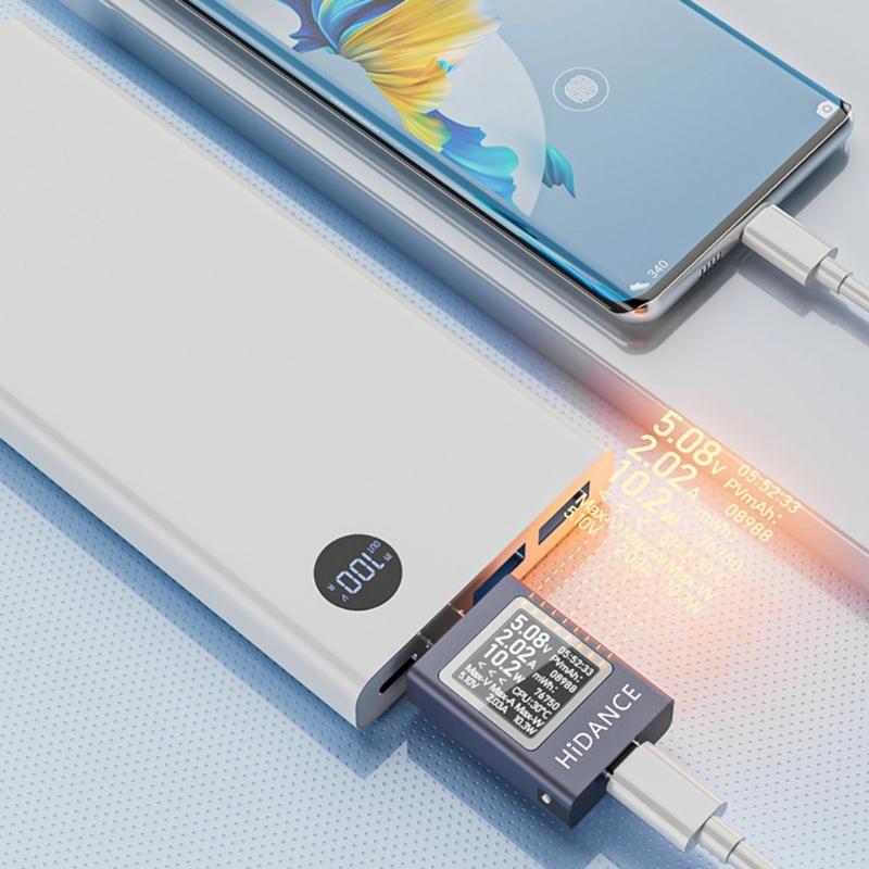 4,5-50 В 0-12 А Цифровой мультиметр Тестер метр Type-C Интерфейс Напряжения Ток Тестер для телефона Многофункциональный