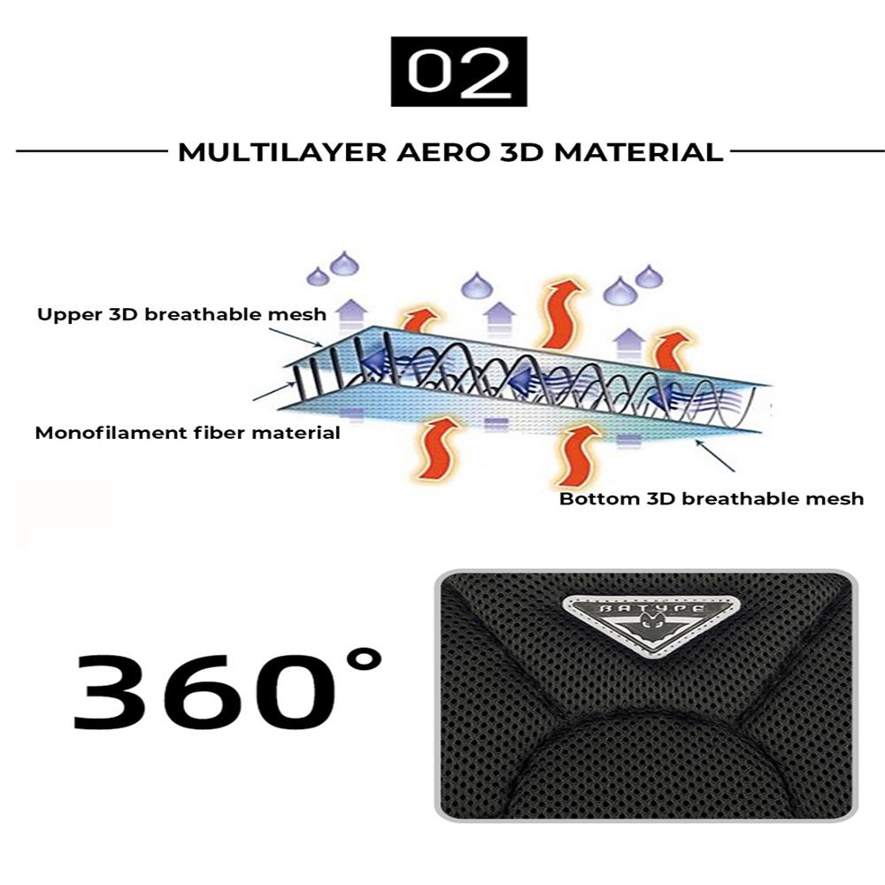 Universal Motorcycle 3D Air Seat Cushion Cover Breathable Heat Insulation