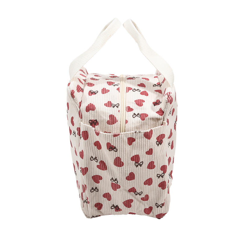 Lightweight Large Capacity Lunch Box Bag Cute Portable Bento Insulation Tote Bag for Commuting Office