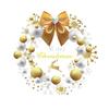 Yousheng Christmas Window Clings Large Christmas Wreath Decals with Bow Bells Balls Xmas Static Stickers for Glass Holiday Home Office Stores Decor