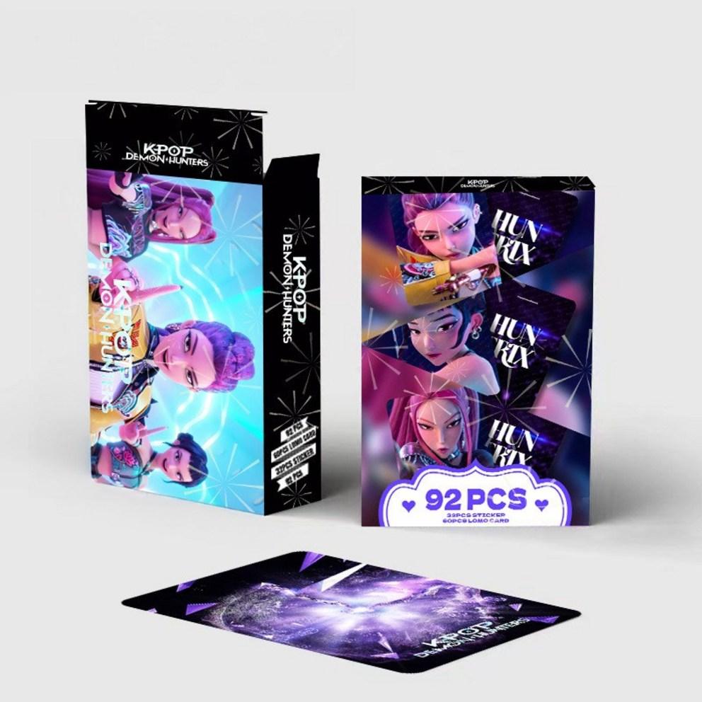 1+1 K-pop Demon Hunters Sticker Lomo Card 184pcs Kadehen Photocard