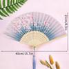 Vintage Silk Folding Hand Fan Chinese Japanese Bamboo Fans Craft Gifts Women Dance Performance Props Home Decoration Ornaments