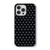 Корейский INS Белый чехол для телефона в горошек Для iPhone 17 16 Pro 15 14 Plus 13 12 11 Pro Max X XS 7 8 Plus Черный ударопрочный мягкий чехол