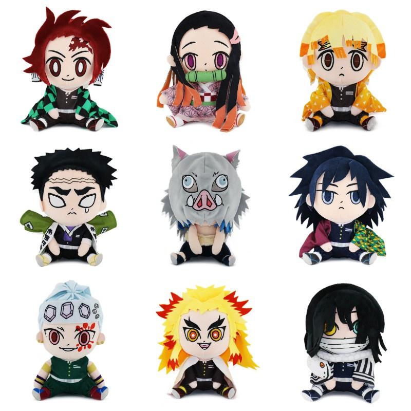 17см Истребитель демонов Рождественские подарки Набор плюшевых игрушек Нэдзуко Тандзиро Гию Иноске Зеницу